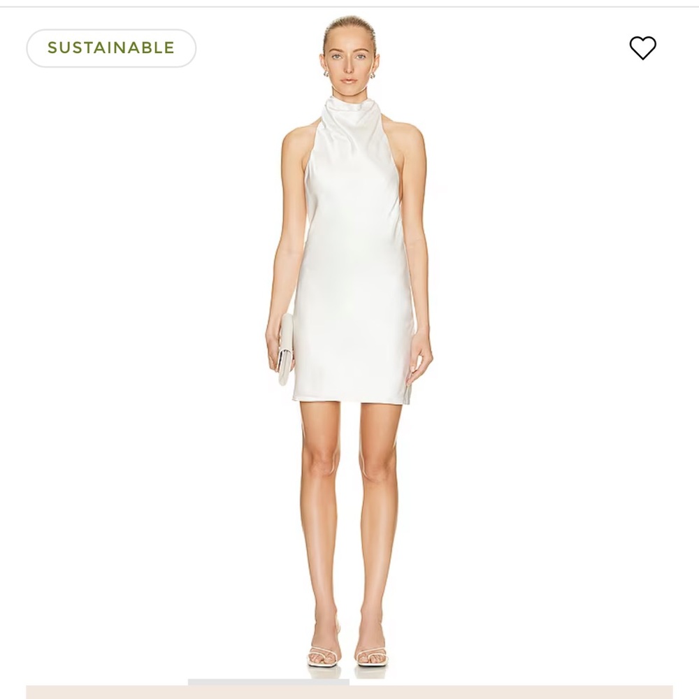 AEXAE Silk Mini Halter Dress